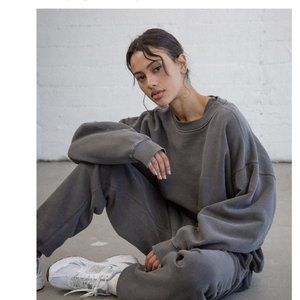 UNISEX ELWOOD OVERSIZED CORE CREWNECK  - VINTAGE GREY - M